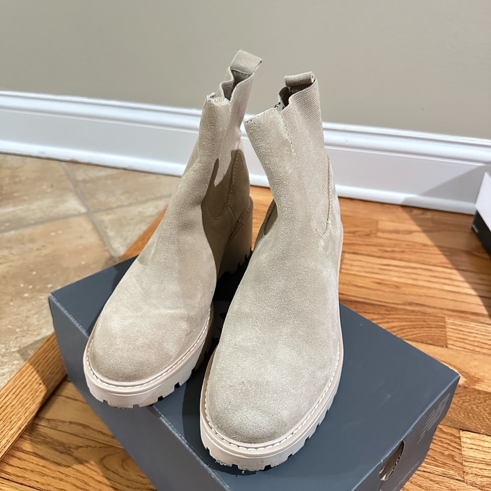 Dolce Vita Cream Ankle Booties